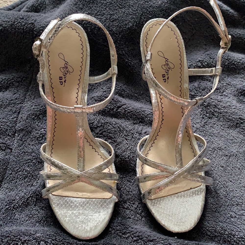 Strappy heels.